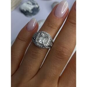 Tycoon 925 Sterling Silver Cz Ring Size 5